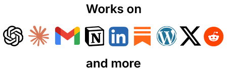 Writing assistant works on various platforms